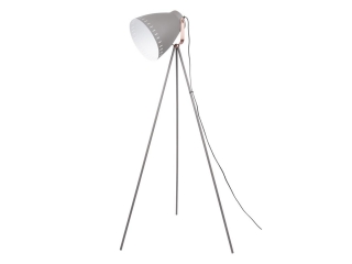 Stojací lampa na 3 nohách Mingle šedá a mosaz Leitmotiv