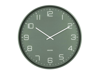 Nástěnné hodiny Lofty iron matné zelené, D. 40cm KARLSSON