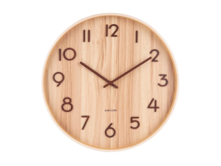 Nástěnné hodiny Čisté střední světlé dřevo basswood KARLSSON