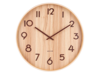 Nástěnné hodiny Čisté velké světlé dřevo basswood KARLSSON