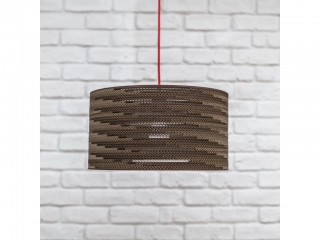 Kartonové stínítko na lustr Cylinder 40cm KARTOONS + DÁREK Textilní kabel 