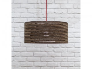 Kartonové stínítko na lustr Cylinder 50cm KARTOONS + DÁREK Textilní kabel 