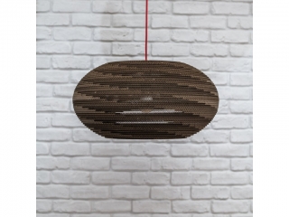 Kartonové stínítko na lustr Ellipsoid KARTOONS + DÁREK Textilní kabel 