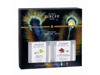 náplně do difuzéru Etincelle: Božské slunce a Pokušení santalového dřeva, 200 ml + 2× vonné tyčinky Lampe Berger Paris