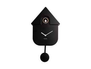 Nástěnné hodiny Modern Cuckoo ABS černé KARLSSON