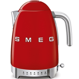 Rychlovarná konvice Smeg 50´s Retro Style s regulací teploty, červená
