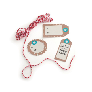 Dárkové papírové visačky s motouzem 12 ks Nordic Ware