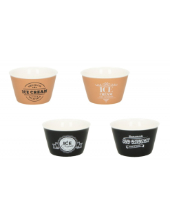 Set 4 kusů pohárků misek na zmrzlinu 200ml COLORI BRANDANI