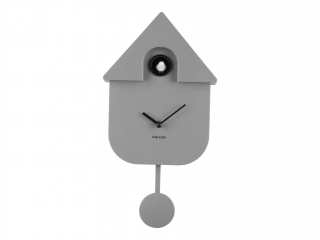 Nástěnné hodiny Modern Cuckoo ABS myší šedá KARLSSON