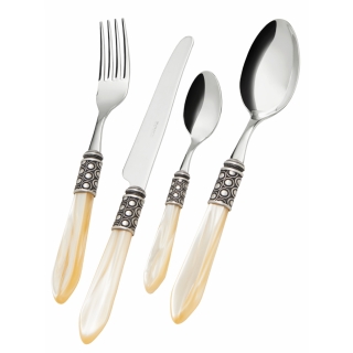Příbory Optical silverplated sada 24 ks avorio BUGATTI