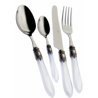 Příbory Oxford silverplated sada 24 ks bílé BUGATTI