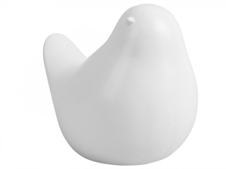 Soška ptáka bird large 20 cm bílá Present Time