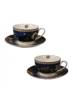 Sada 2 šálků s podšálky 200 ml Danubio Blu BRANDANI