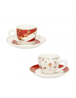 Sada 2 šálků s podšálky na espresso ALLELUIA BRANDANI