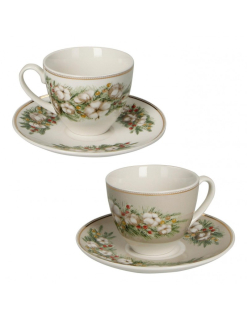 Sada 2 porcelánových šálků s podšálky na presso 80 ml Batuffoli BRANDANI