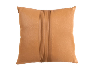 Polštářek umělá kůže koňakově hnědý 45x45cm Present Time
