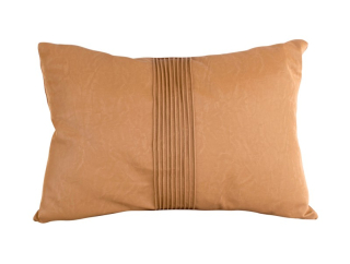 Polštář umělá kůže obdélník koňakově hnědý 50x30cm Present Time