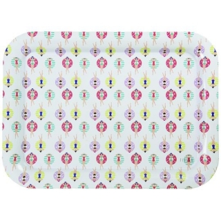 Barevný kovový tác 44x32x2cm, ženy v plavkách Fisura