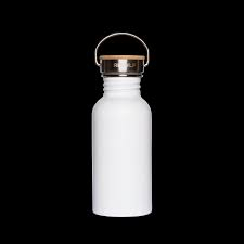 Nerezová láhev Urban na vodu s bambusovým víčkem 500 ml bílá RETULP