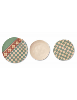 Jídelní 18-ti dílná sada talířů LE CEMENTINE QUADRELLA BRANDANI