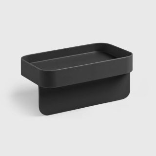 Odkladač na houbičku a hadřík na přísavky na dřez Battigia černý Blim+