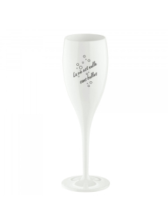 CHEERS NO.1 La vie est nulle sans bulle sklenice na sekt 100ml KOZIOL, bílá