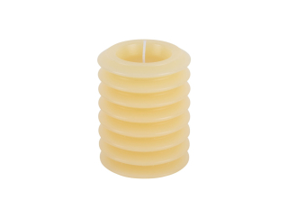 Svíčka Layered Circles M 10 cm vanilkově žlutá kost Present Time
