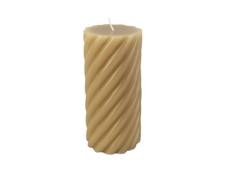 Svíčka Swirl L 15 cm olivově zelená Present Time