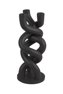 Svícen Kroucený keramický černý Present Time