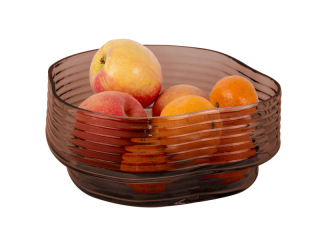 Mísa Wave sklo čokoládově hnědé 22cm Present Time