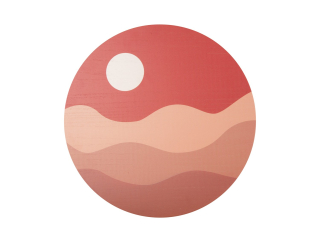 Nástěnné umění Západ slunce MDF hlína hnědá Present Time