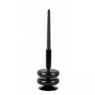 Svícen Sparkle Double Ring sklo černé Present Time