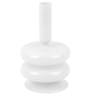 Svícen Sparkle Double Ring sklo bílý Present Time