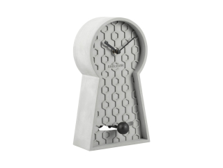 Stolní hodiny Honeycomb Kyvadlo 25 cm šedá Karlsson