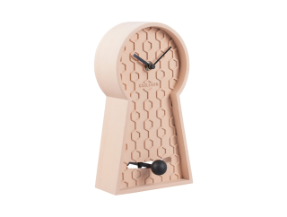 Stolní hodiny Honeycomb Kyvadlo 25 cm růžová Karlsson