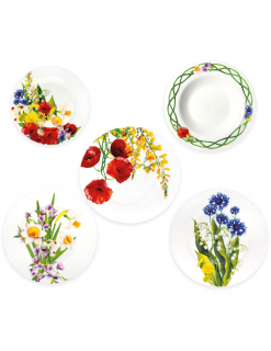 Jídelní 18-ti dílná sada talířů Fiori BRANDANI