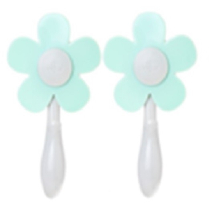 Sda 2 ks háčků, věšák na ručník, utěrku s přísavkou LOLAFLOR s kytičkou VIGAR