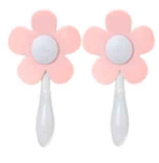 Sda 2 ks háčků, věšák na ručník, utěrku s přísavkou LOLAFLOR s kytičkou VIGAR